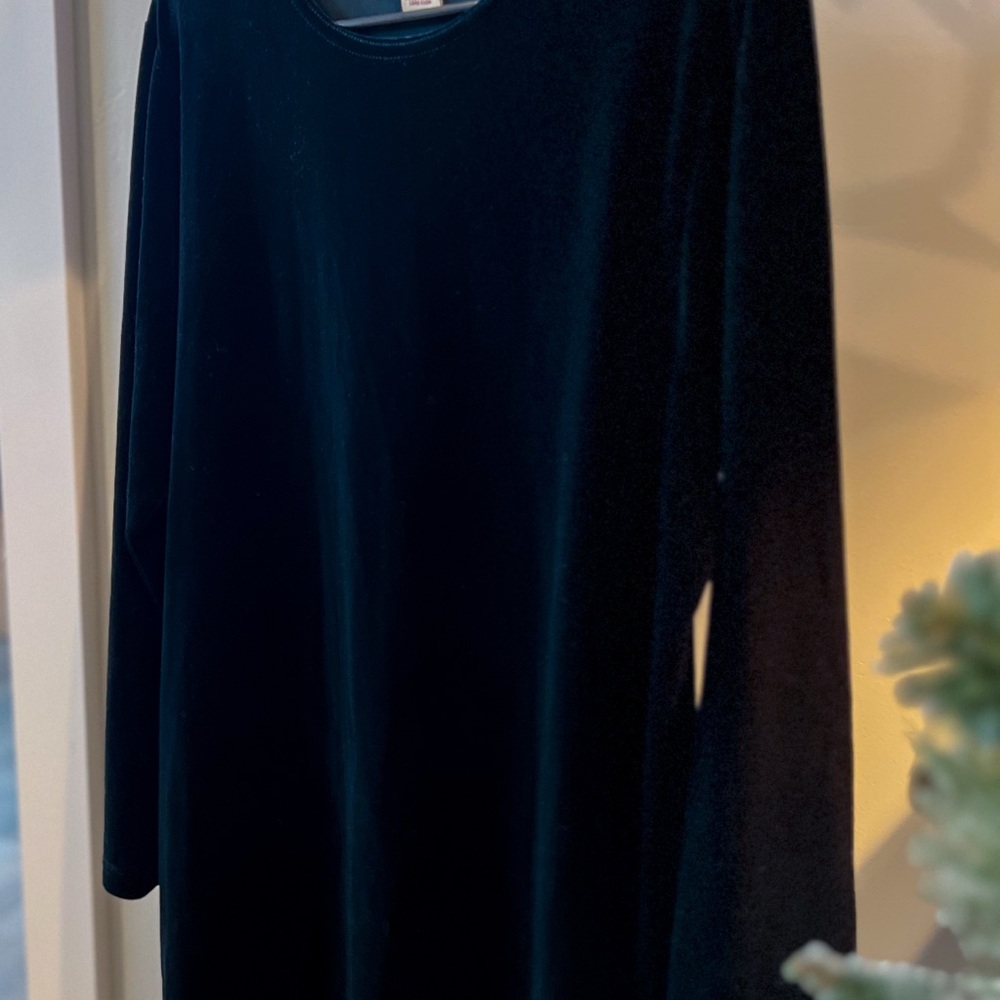 VINTAGE Bechamel Velvet Green Midi Dress